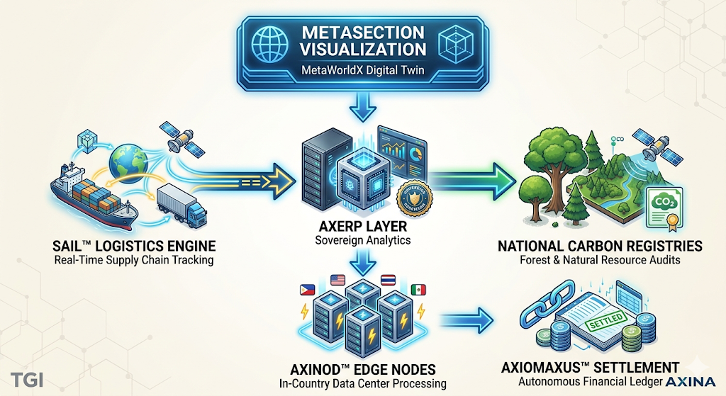 Axina Group and MetaWorldX — Real-Time Spatial Digital Twins for the Global Intelligence Corridor